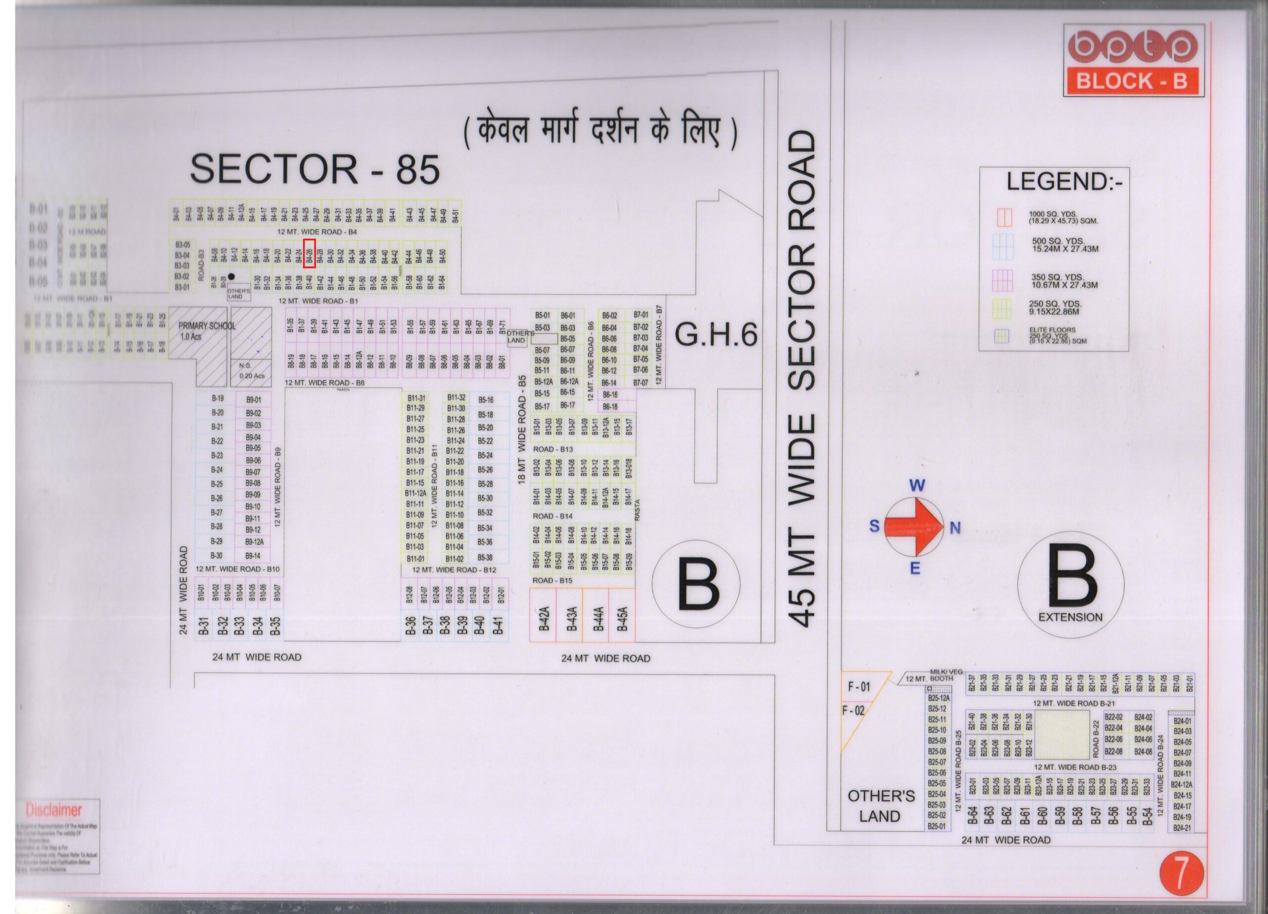 BPTP B Block Plots Map Map