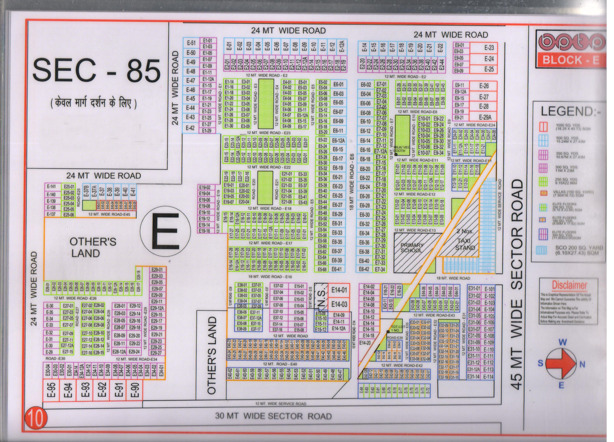 BPTP E Block Plots Map