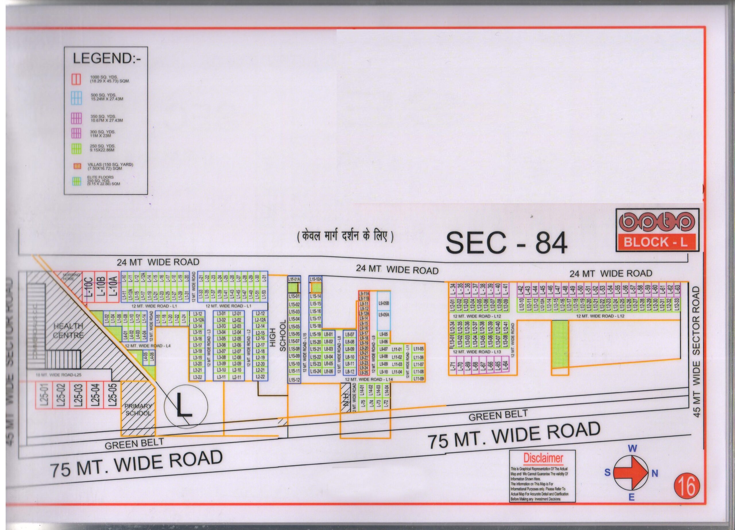 BPTP L Block Plots Map