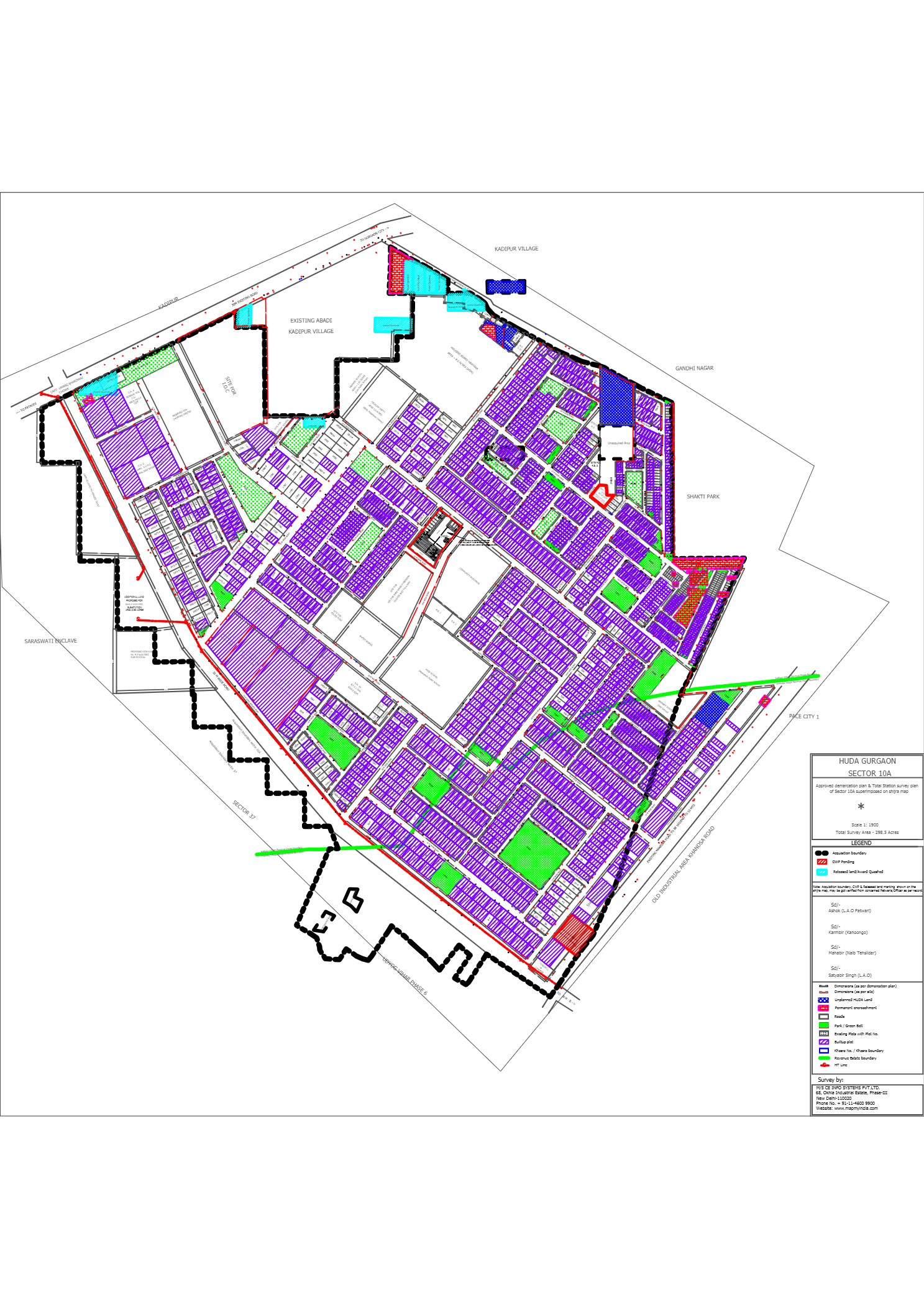 HUDA Sector 10A Gurgaon Plots Map