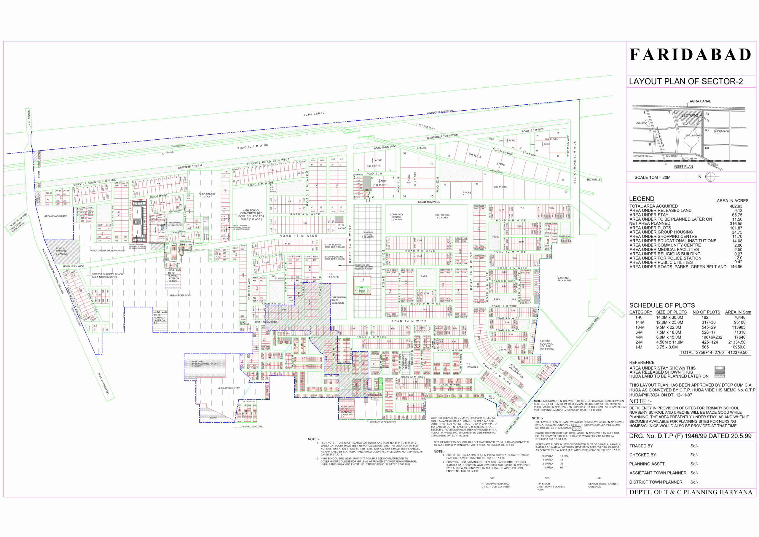 HUDA Sector 2 Faridabad Plots Map