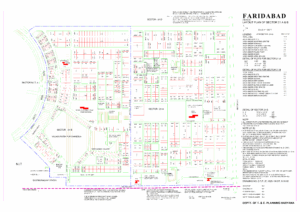 HUDA Sector 21A&B Faridabad Plots Map