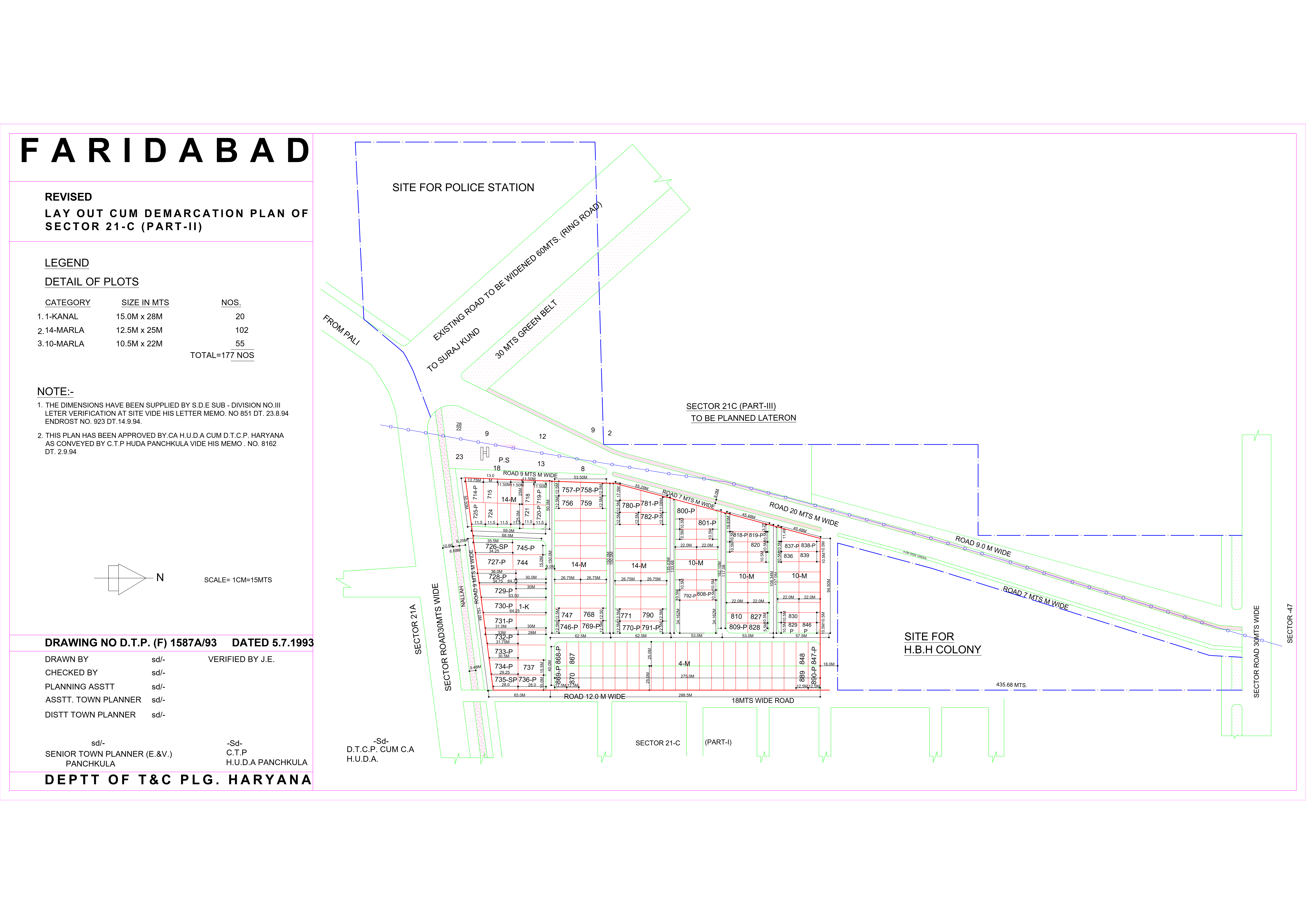 HUDA Sector 21C Faridabad Plots Map