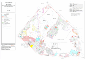 HUDA Sector 52 Gurgaon Plots Map