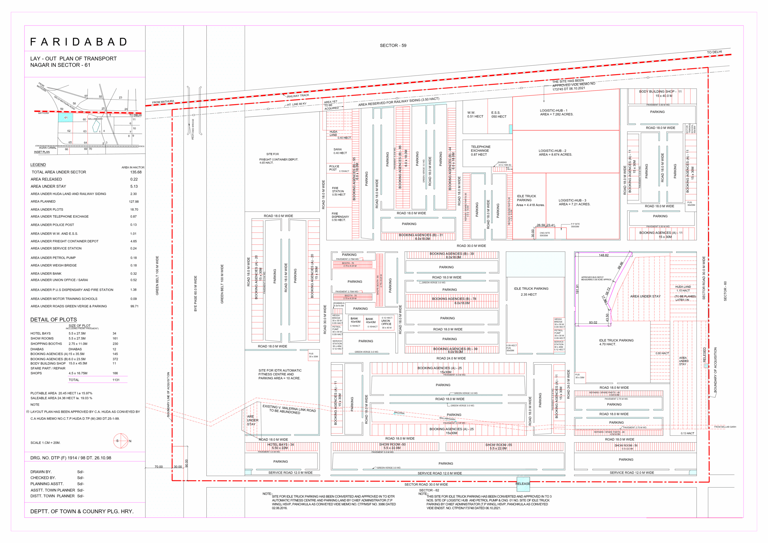 HUDA Sector 61 Faridabad Plots Map