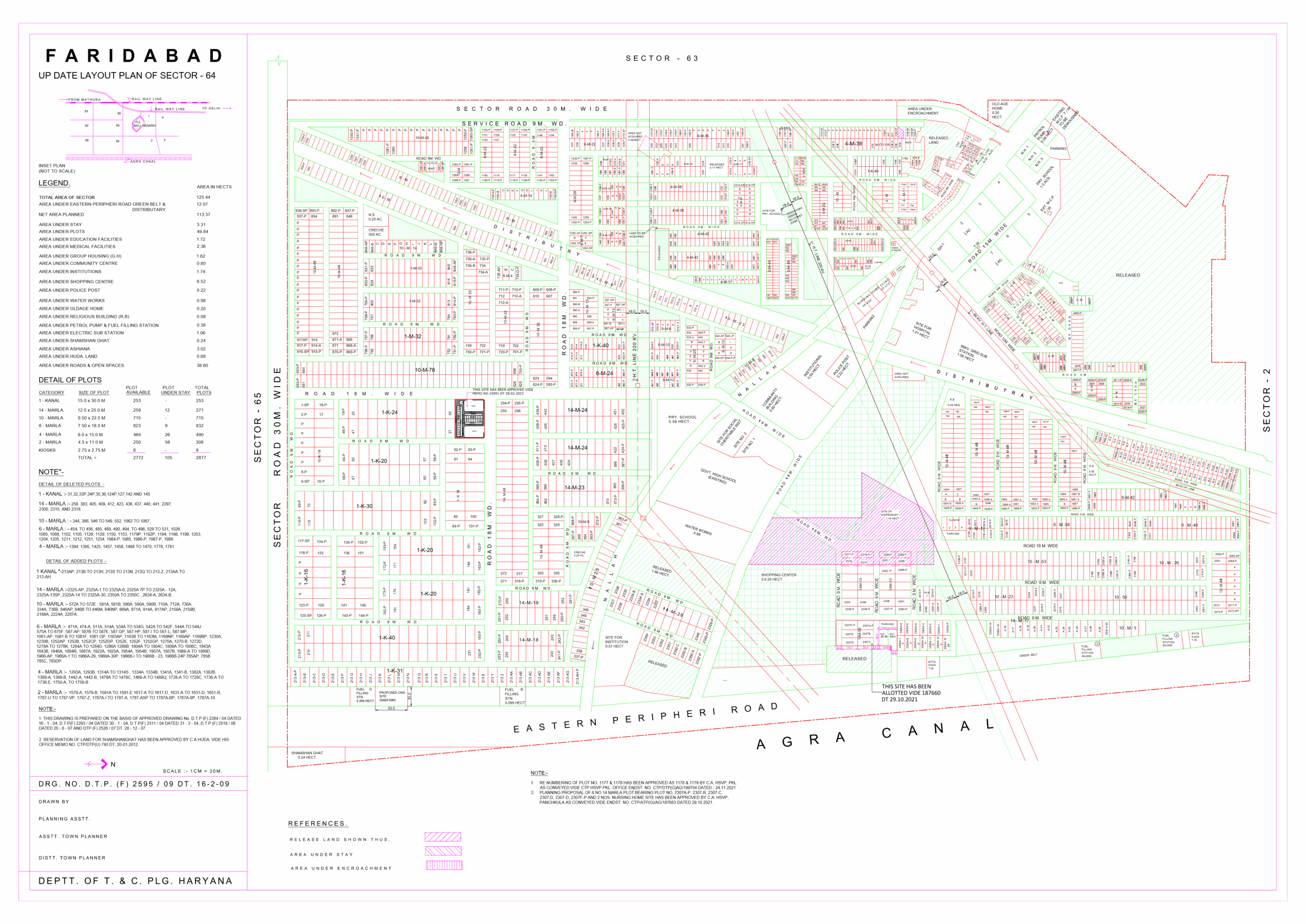 HUDA Sector 64 Faridabad Plots Map