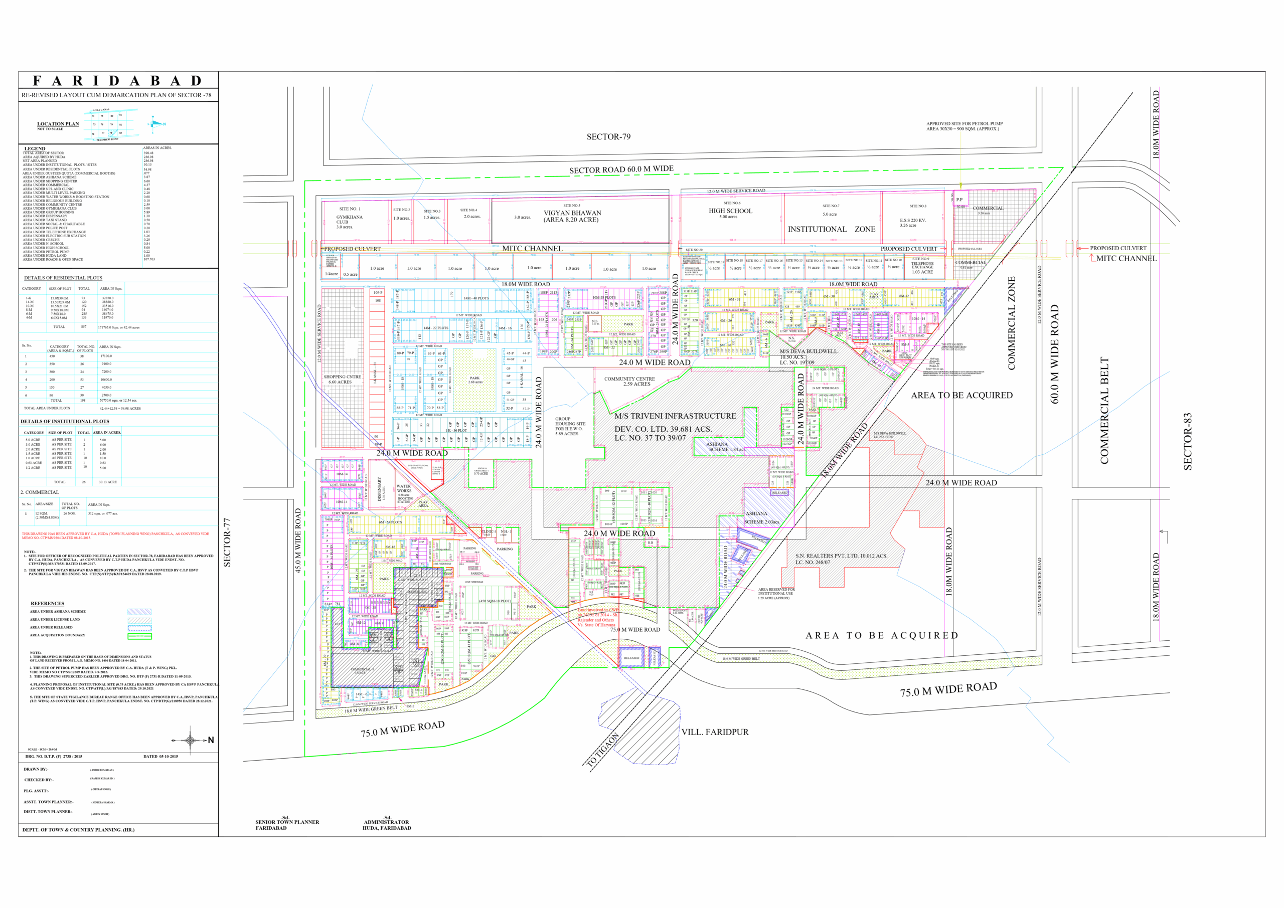 HUDA Sector 78 Faridabad Plots Map