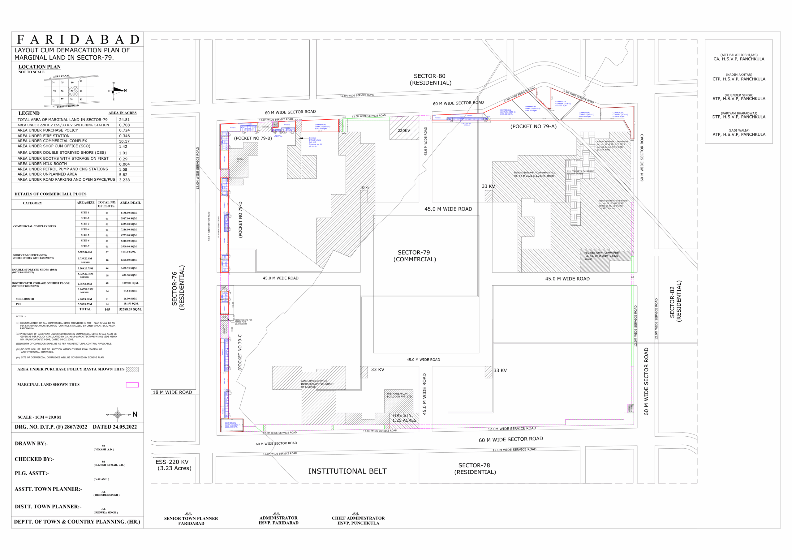 HUDA Sector 79 Faridabad Plots Map