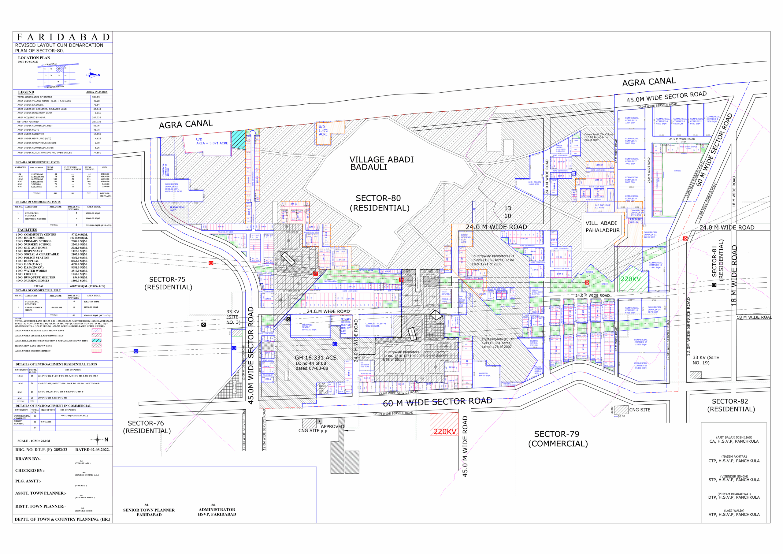 HUDA Sector 80 Faridabad Plots Map