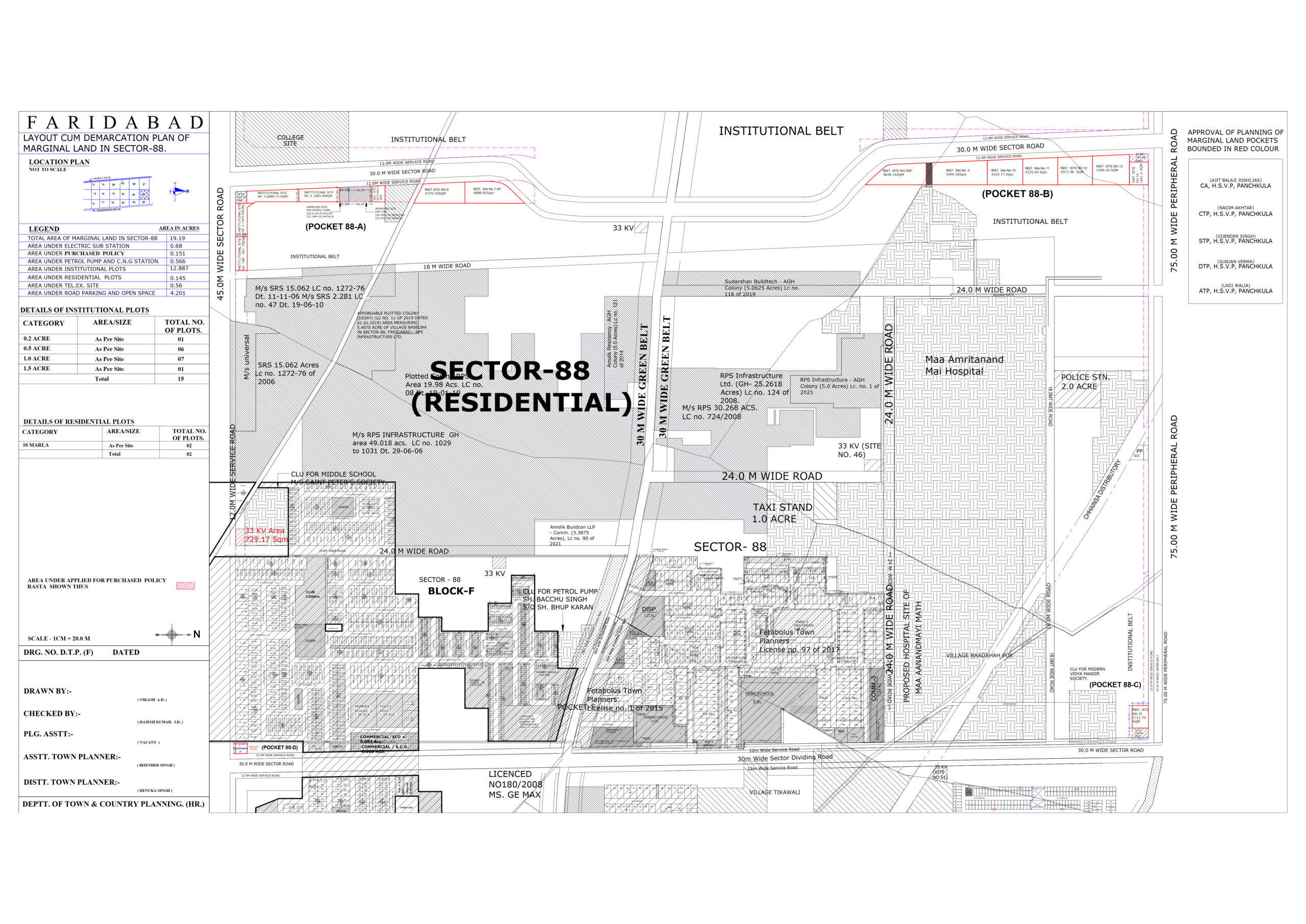 HUDA Sector 88 Faridabad Plots Map