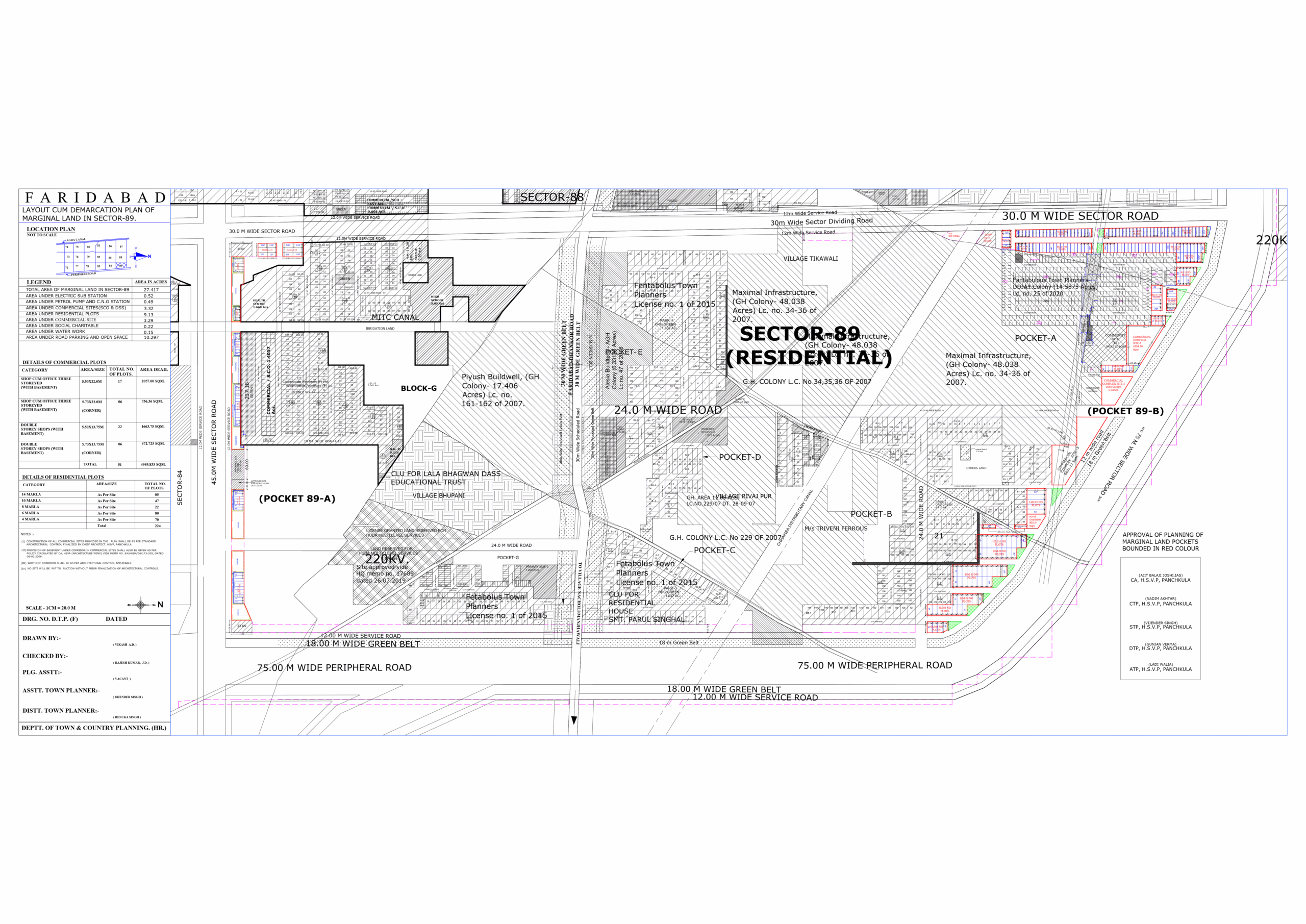 HUDA Sector 89 Faridabad Plots Map