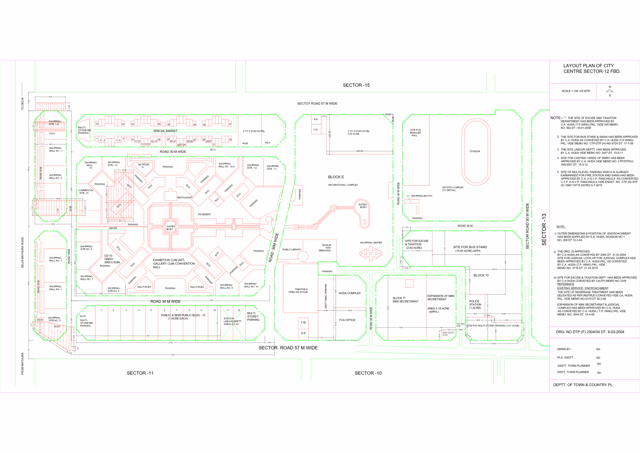 Huda Sector 12 Faridabad Plot Map
