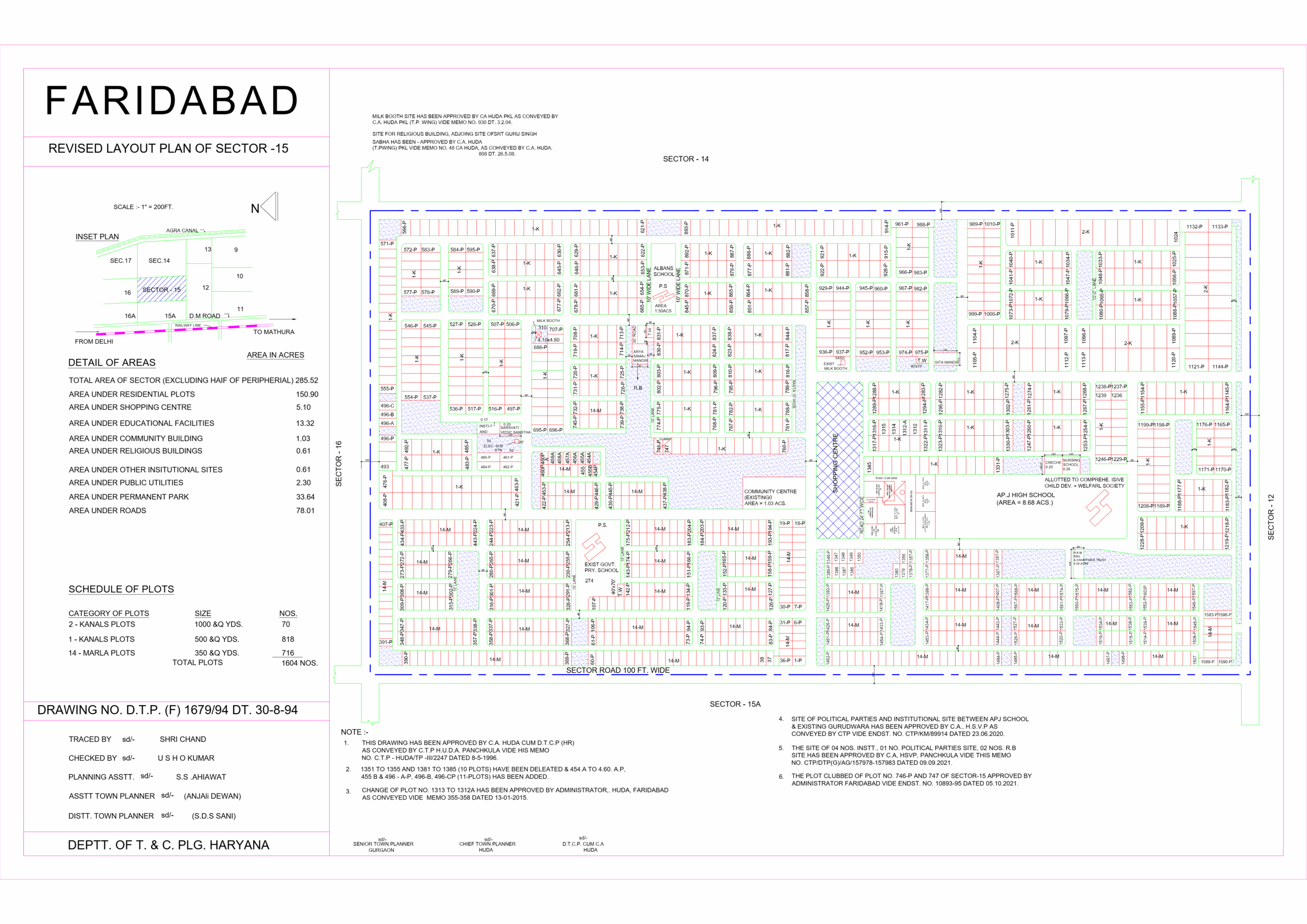 Huda Sector 15 Faridabad Plot Map
